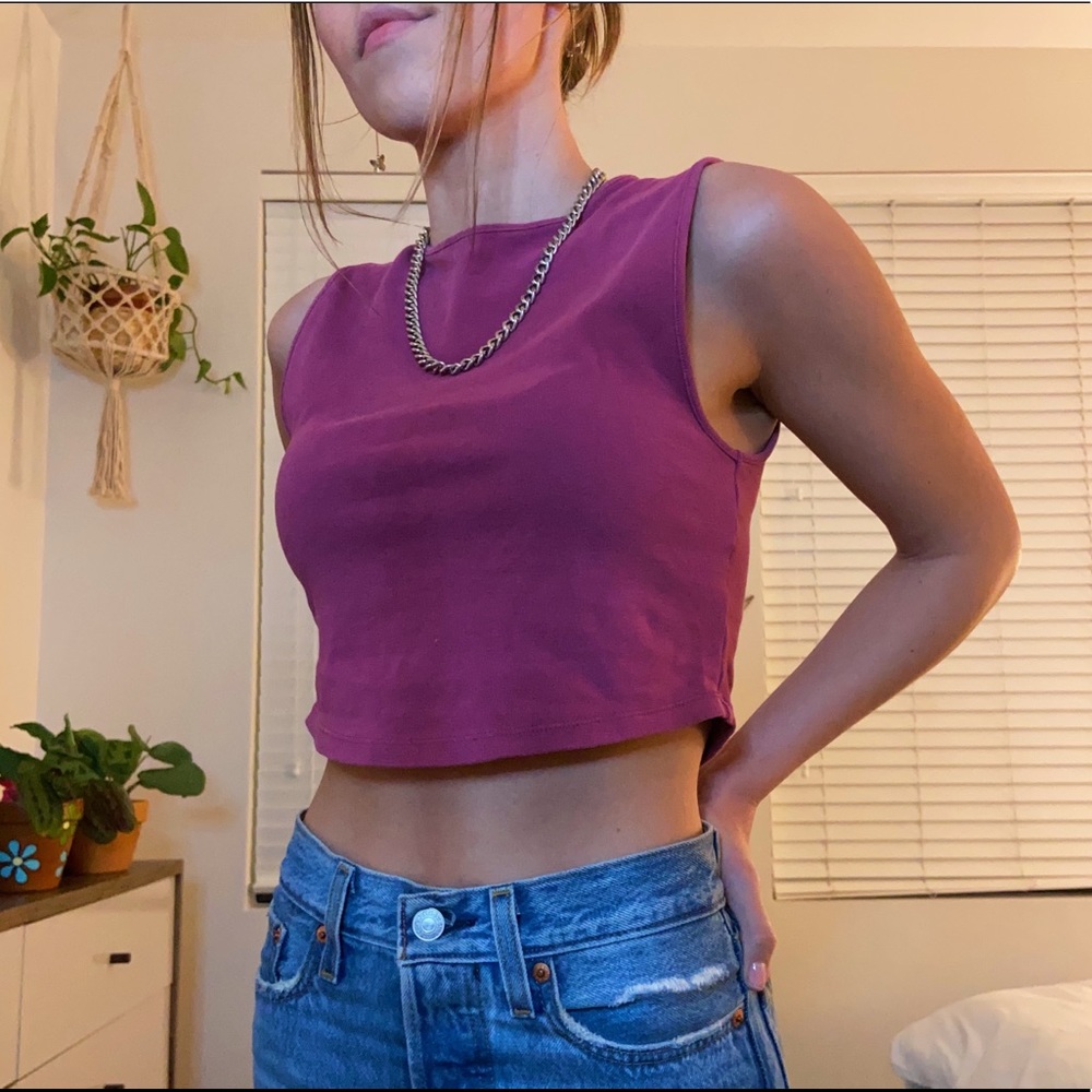 Mauve / purple crop top